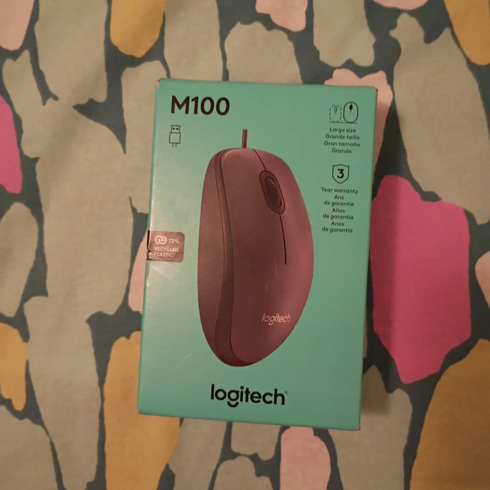 Logitech M100 Wired Mouse - Gray